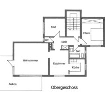 1. OG in Winkel: renovierte 4ZKB, Gäste-WC, Balkon, Keller,Garage - Oestrich-Winkel