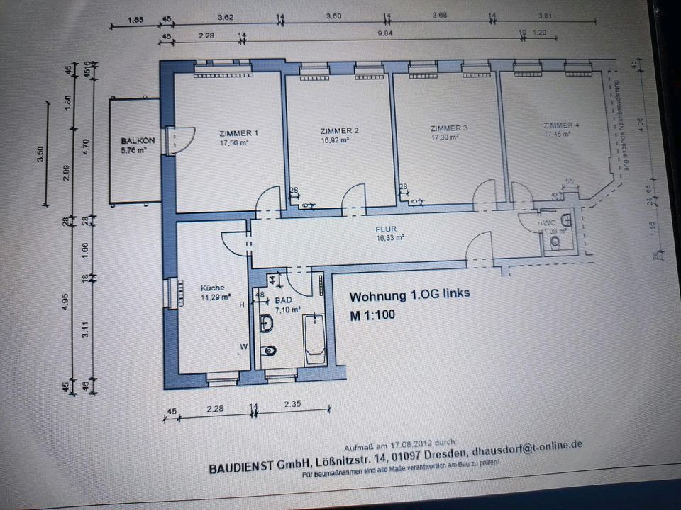 4 Raum Wohnung in pirna jessen - 250.000,00 EUR Kaufpreis, ca.  110,00 m² in Pirna (PLZ: 01796)