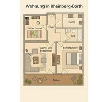 Charmante 3-Zimmer-Wohnung mit Balkon in Rheinberg-Borth