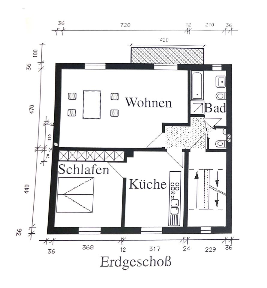 EG-Wohnung im Zentrum von Wattenscheid, ca. 77 m2, 2,5 Zimmer - Bochum Günnigfeld