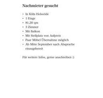 3 Zimmer Wohnung in Köln Holweide