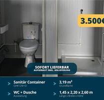 ✔️ SCHNELL ZUGREIFEN ✔️ 1,45 x 2,20 m WC + Duschcontainer - 50mm Wandstärke - Doppelkabine mit WC und Dusche - Lieferung und Aufbau inklusive - Mobile Sanitärlösung für Baustellen - Jetzt bestellen - Pfaffing