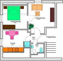 Wir vermieten eine 2-Raumwohnung 01877 Schmölln,2.OG incl. Parkpl - Bischofswerda