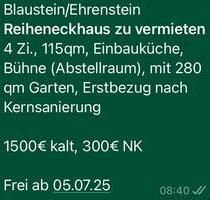 BlausteinEhrenstein Reiheneckhaus zu vermieten