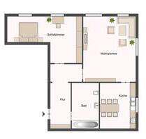 Helle 2-Raum Wohnung in Barby - 315,00 EUR Kaltmiete, in Barby (PLZ: 39249)