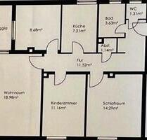4-Zimmerwohnung mit Balkon und Einbauküche - Frankfurt am Main Sindlingen