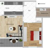 Renovierte 2 Zimmer Wohnung, Süd-Loggia in sehr guter Lage - Krefeld Gartenstadt