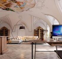 Stuck, Geschichte und Inspiration I Wohnen und arbeiten in der ehemaligen Klosterbibliothek - Bamberg Am Bruderwald
