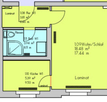 1-Raumwohnung, Bleicherode - 186,00 EUR Kaltmiete, in Bleicherode (PLZ: 99752)