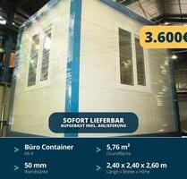 ✔️ SOFORT ERHÄLTLICH ✔️ 2,4 x 2,4 m Kleiner Bürocontainer Kassenmodul Empfangsraum Mini-Container - 50mm Wandstärke - Aufgebaut inkl. Lieferung - 2 Fenster, 1 Tür, Höhe 260cm - Baulösung - Dortmund