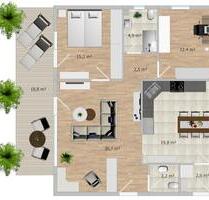 Sanierte 3-Zimmer-Wohnung mit Terrasse u. Einbauküche in Weinheim