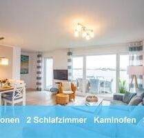 Ferienhaus Villa SeeZeit Ostsee Schlei 5 Pers. Kamin Sauna Fitnessgerät Sonnenterrasse 2 TV 2 Schlafzimmer 1 Schlafloft Badewanne Dusche Gäste-WC Meerblick Strand Meer Luxus - Kappeln