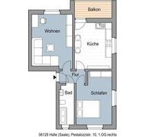 Einfach nur schön! - 525,00&nbsp;EUR Kaltmiete, ca.&nbsp; 59,63&nbsp;m&sup2; in Halle (Saale) (PLZ: 06128) Gesundbrunnen