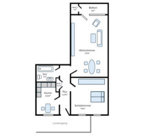 Attraktives 2-Zimmer-Apartment mit Balkon und Keller - Wuppertal Gemarkung Langerfeld