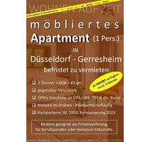 möblierte 2-Zimmer Wohnung in Düsseldorf Gerresheim