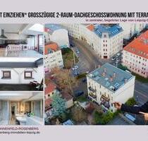 *bezugsfrei* Großzügige 2-Raumwohnung im Dachgeschoss mit Terrasse in zentraler Lage in Leipzig Gohlis
