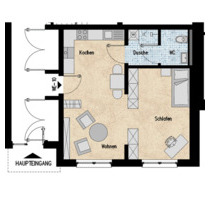 1-Raum-Wohnung (48qm) in Ershausen (W10) - Heilbad Heiligenstadt