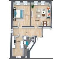 Helle 2-Zimmer Wohnung 70m2 inkl. Einbauküche, 2ZKB - Leipzig Altwest