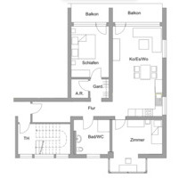 Erstbezug nach Sanierung - 2,5 Zimmerwohnung 82 qm mit Balkon - Baiersbronn