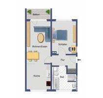 2-Raum-Wohnung mit modernem Grundriss und Balkon - Zwickau Auerbach