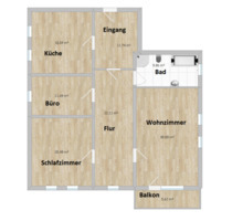 3 Zimmer, Küche, Bad Wohnung mit Waschküche - Niederaula