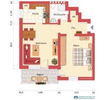 2 Zimmer Wohnung in Rehau - 400,00 EUR Kaltmiete, ca.  50,00 m² in Rehau (PLZ: 95111)