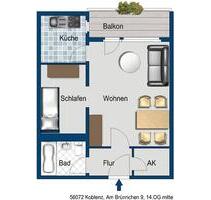 Hier wird frisch für Sie saniert! Schöne-Wohnung mit Balkon und Panorama Aussicht - Koblenz Bisholder