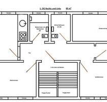 Eine 4 (5) Zimmerwohnung - 490,00 EUR Kaltmiete, in Salzgitter (PLZ: 38229) Ortschaft Nord
