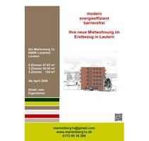 2-Zimmer-Wohnung Erstbezug, energieeffizient, barrierefrei(Typ 2) - Lautertal (Odenwald)