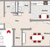 ruhige 2 Zimmer Wohnung Balkon Garage Dusche separate Toilette WC - Bayreuth Altstadt