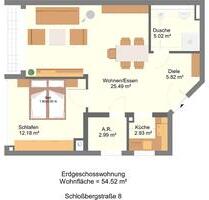 EG Wohnung in Bingen Stadt - 595,00 EUR Kaltmiete, ca.  56,90 m² in Bingen am Rhein (PLZ: 55411)