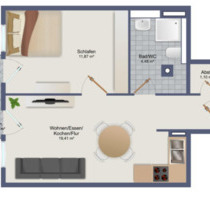 Mietwohnung 2-Zimmer Wohnung mit TG-Stellplatz, EBK & Balkon - Ummendorf