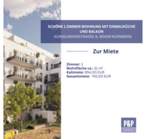 Schöne 1-Zimmer Wohnung mit Einbauküche - Nürnberg Sankt Leonhard
