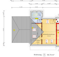 2-Raum-Wohnung im Dachgeschoss zu vermieten - Gnoien