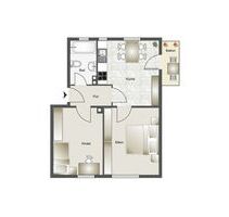 Zwei Zimmer Wohnung - 530,00 EUR Kaltmiete, ca.  47,00 m² in Bad Kreuznach (PLZ: 55545)