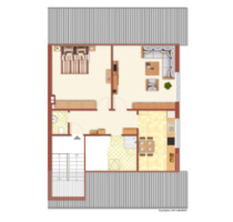 Erstbezug nach Sanierung, 2 Zimmer DG Wohnung in Daxlanden - Karlsruhe