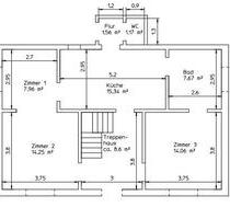 3 Raum EG-Wohnung in Immelborn - 520,00 EUR Kaltmiete, ca.  62,00 m² in Barchfeld-Immelborn (PLZ: 36456)