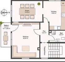 KÖNIGSBRUNN Befristet: 2 Zimmer Wohnung (65qm) m. Balkon