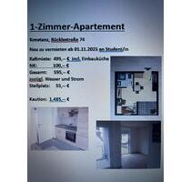 1-Zimmer-Appartement Konstanz - 650,00 EUR Kaltmiete, in Tuttlingen (PLZ: 78532)