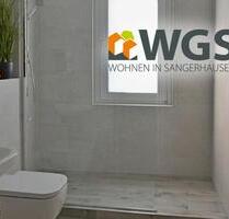 Neu sanierte 2-Raum-Wohnung im Erdgeschoss mit bodengleicher Dusche und Balkon - Sangerhausen