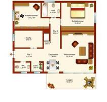 3 ZKB Wohnung 96 m2 mit Balkon und Küche - Andernach