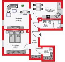 Kernsanierte 2-Zimmerwohnung - 650,00 EUR Kaltmiete, in Schweinfurt (PLZ: 97421) Gartenstadt
