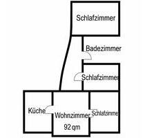 Wohnung zu vermieten - 480,00 EUR Kaltmiete, ca.  92,00 m² in Melle (PLZ: 49326) Gesmold