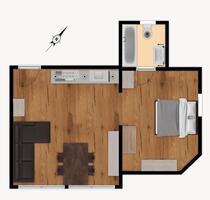 2 Zimmer Studio DG - Villa Vogelsgesang- voll möbliert - Mainz Gonsenheim