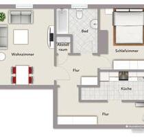 2-Raum-Wohnung im Stadtzentrum - 450,00 EUR Kaltmiete, ca.  66,00 m² in Sondershausen (PLZ: 99706)
