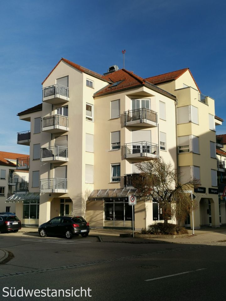 Schöner Schnitt 2 ZKB DG-Wohnung mit Balkon & TG Stellplatz - Untermeitingen