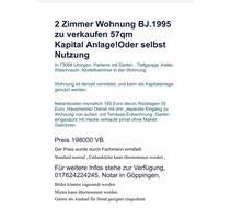 2zimmer Wohnung 57 qm - 198.000,00 EUR Kaufpreis, in Uhingen (PLZ: 73066)