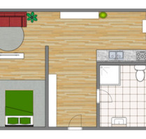 Gemütliche 1-Raum-EG-Wohnung in Burg