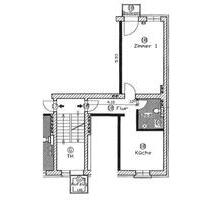 Ein Zimmerwohnung, möbliert - 1.050,00 EUR Kaltmiete, ca.  46,00 m² in Berlin (PLZ: 12105) Tempelhof-Schöneberg