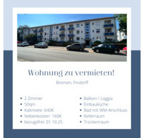 2-Zimmer-Wohnung mit Balkon in Bremen-Findorff